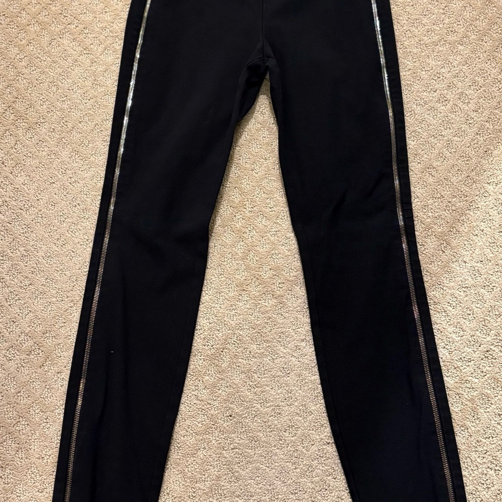 Rag & Bone Black Leggings with Metallic Accents